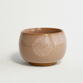 Handmade Floral Crackle Glaze Tea Cup - Nude