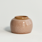Handmade Floral Crackle Glaze Tea Cup - Nude