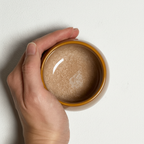 Handmade Floral Crackle Glaze Tea Cup - Nude